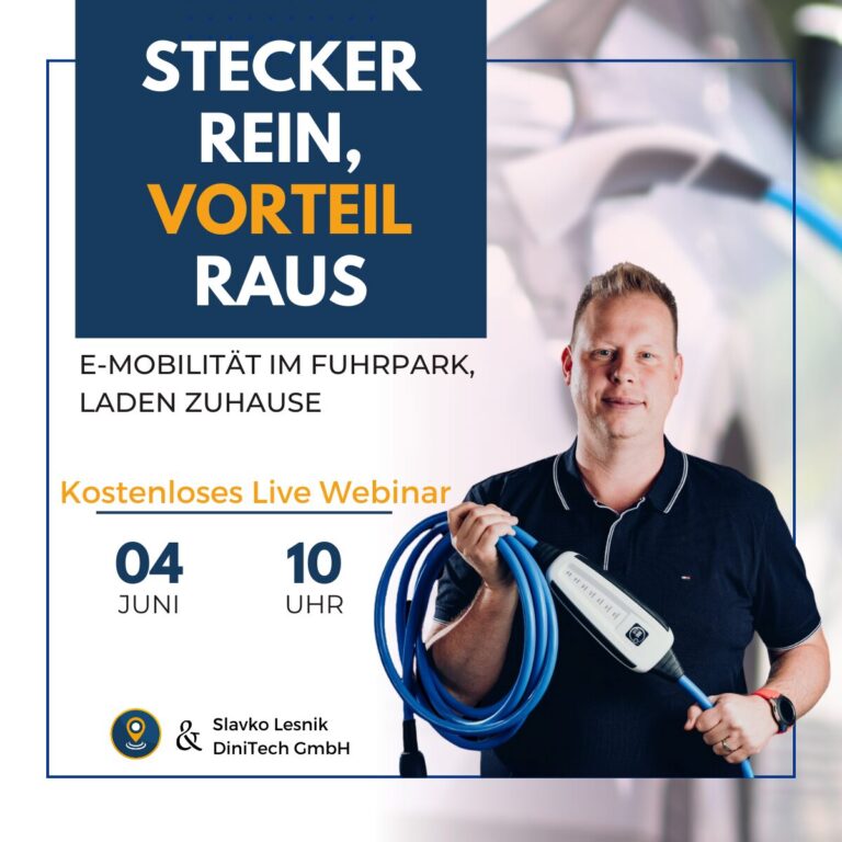 Stecker rein, Vorteil raus: E-Mobilität im Fuhrpark, Laden Zuhause