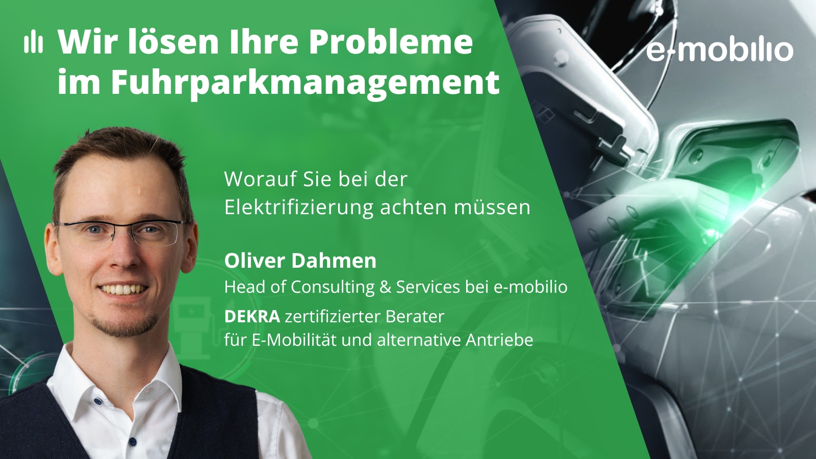 Zukunftssichere Fuhrparklösungen – E-Mobilität leicht gemacht mit e-mobilio!